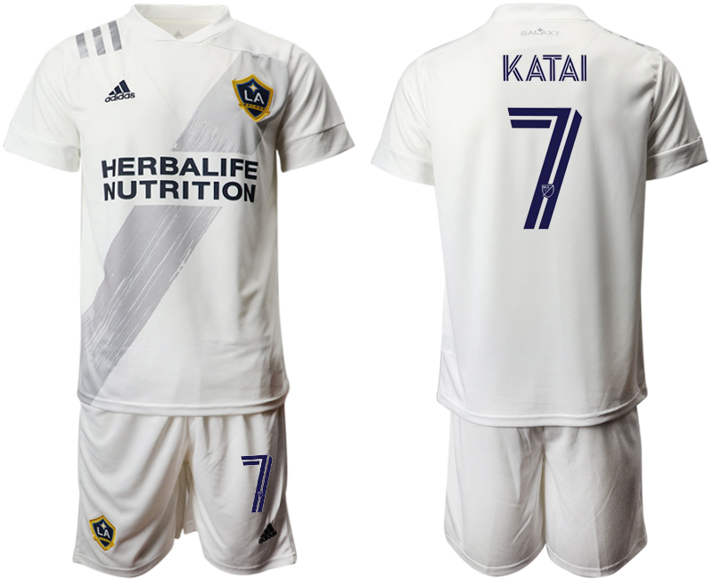 Men 2020-2021 club Los Angeles Galaxy home #7 white Soccer Jerseys